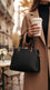 Black Formal Hand Bag For Women P37021