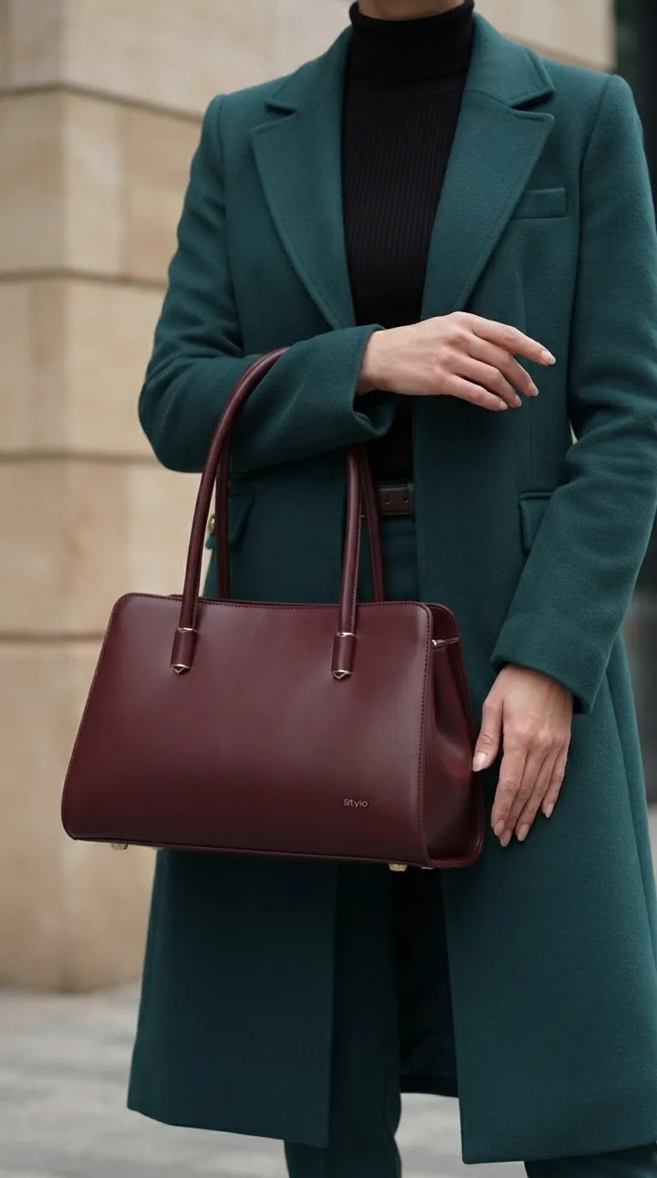 Maroon Formal Hand Bag For Women P37024