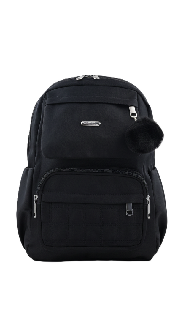 Black Casual Back Pack For Women P47471