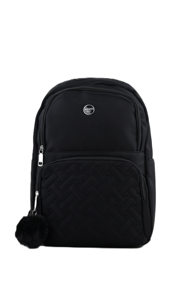 Black Casual Back Pack For Women P47473