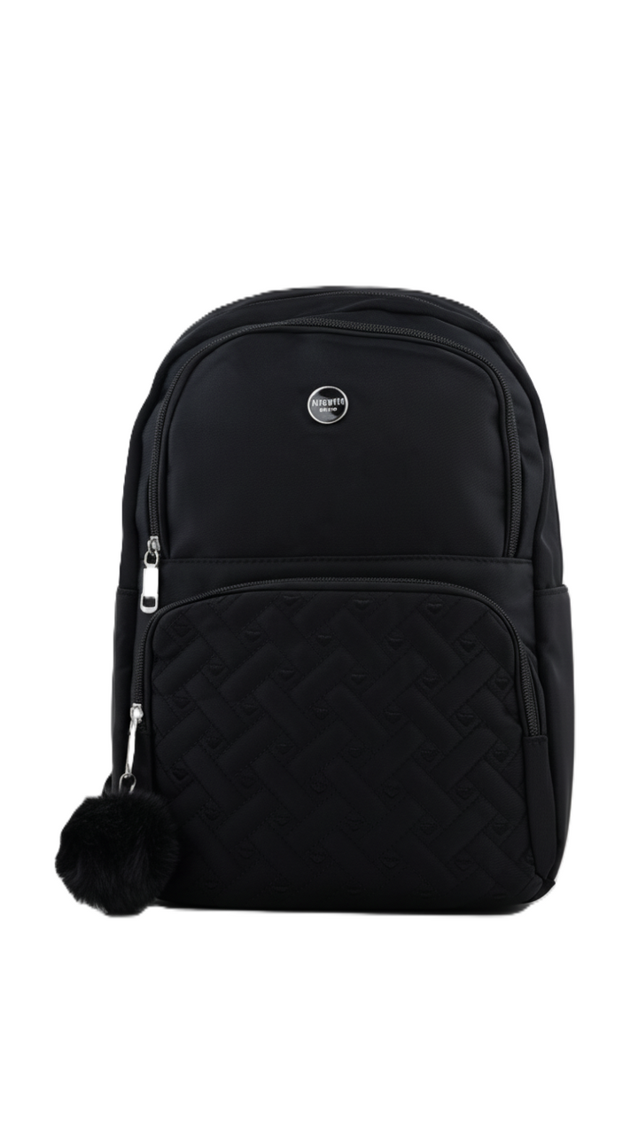 Black Casual Back Pack For Women P47473