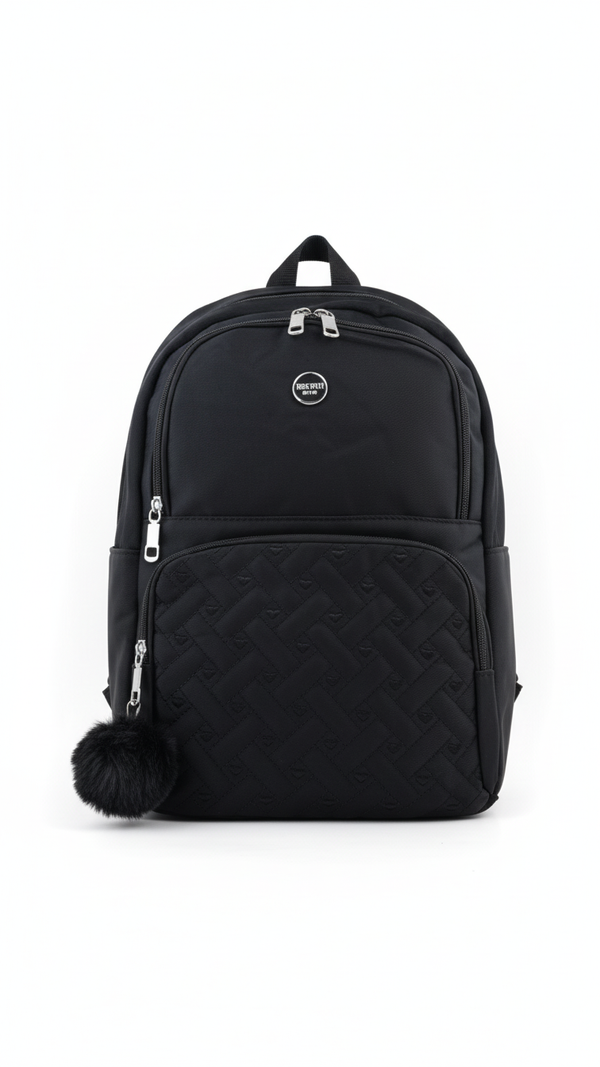 Black Casual Back Pack For Women P47473