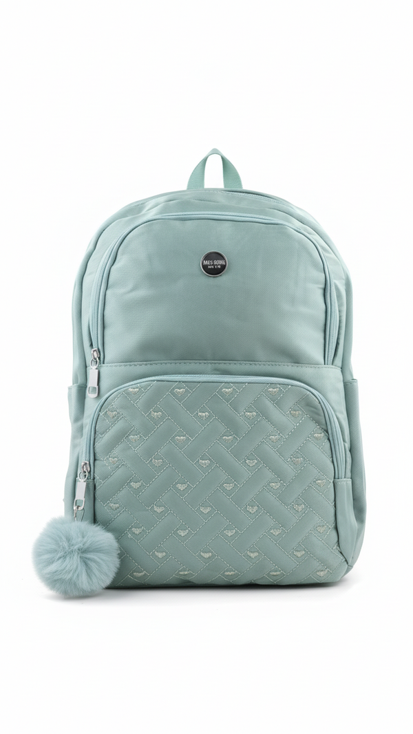 Green Casual Back Pack For Women P47473