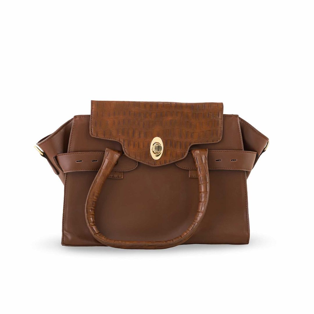 Brown Formal Hand Bag P54356
