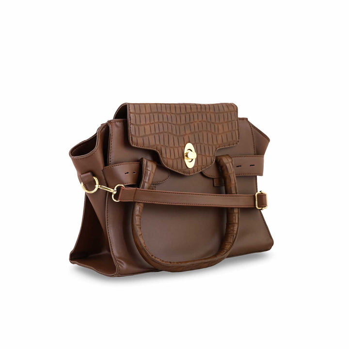 Brown Formal Hand Bag P54356