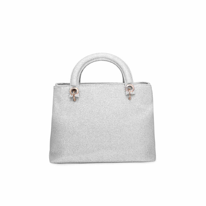 Silver Fancy Hand Bag P54393