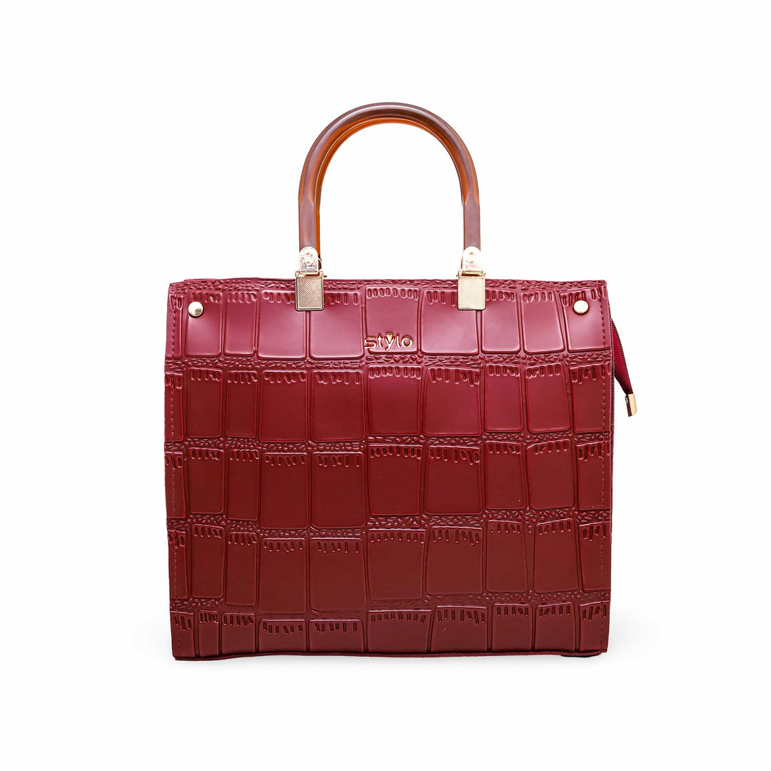 Maroon Formal Hand Bag P55472