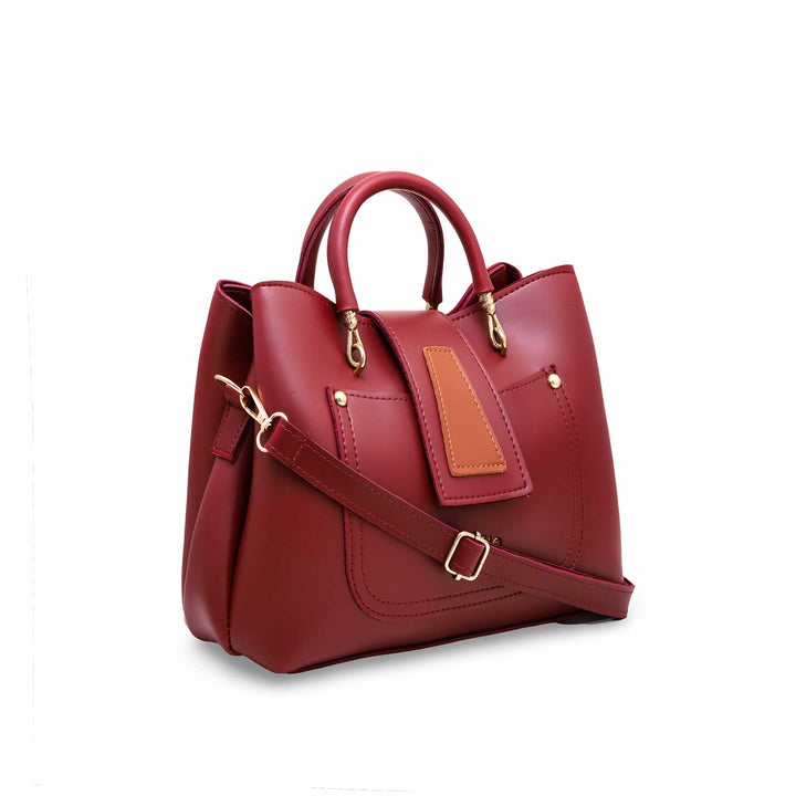 Maroon Formal Hand Bag P55474