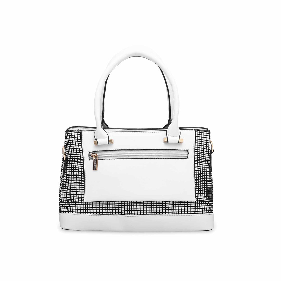 White Formal Hand Bag P55562