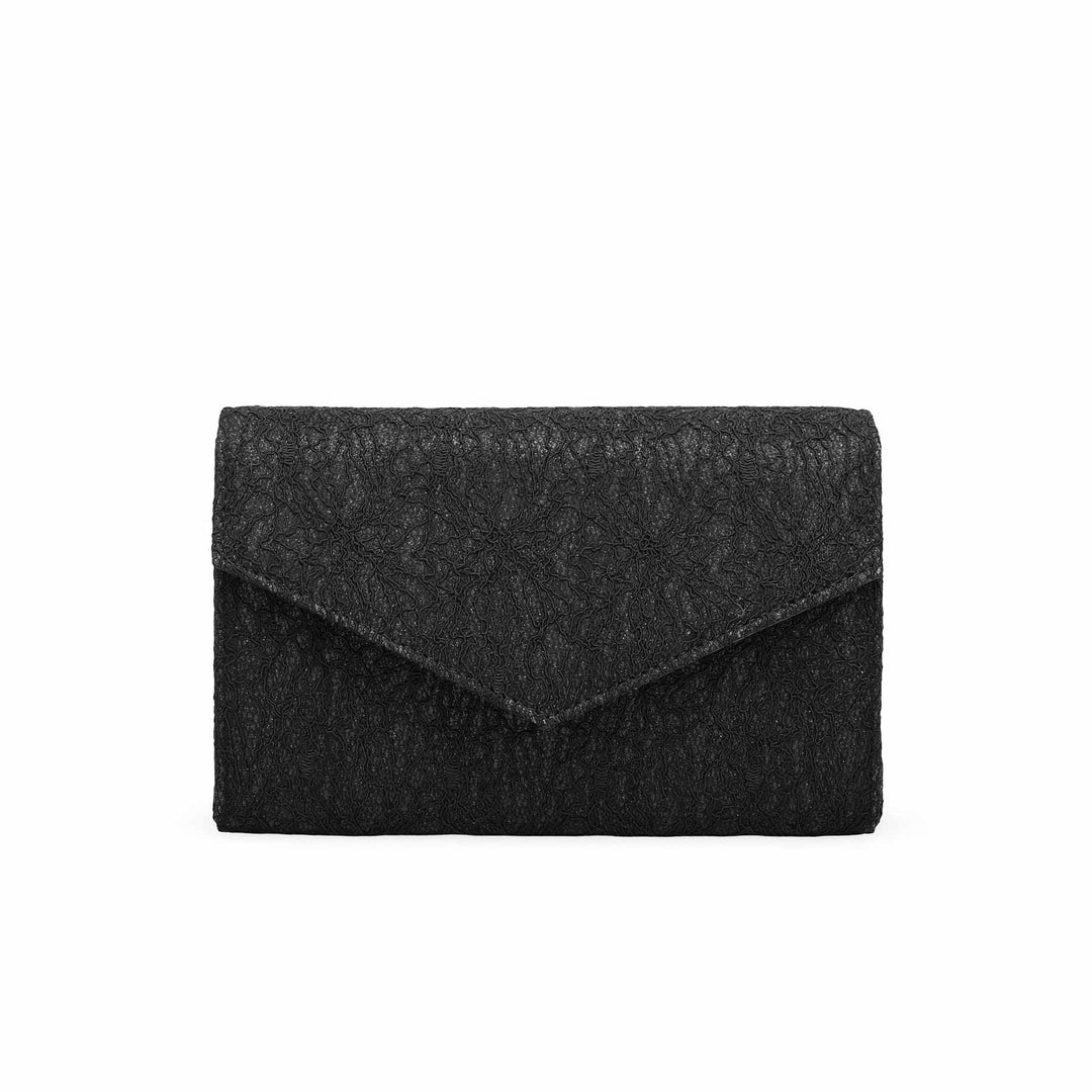 Black Fancy Clutch P55592