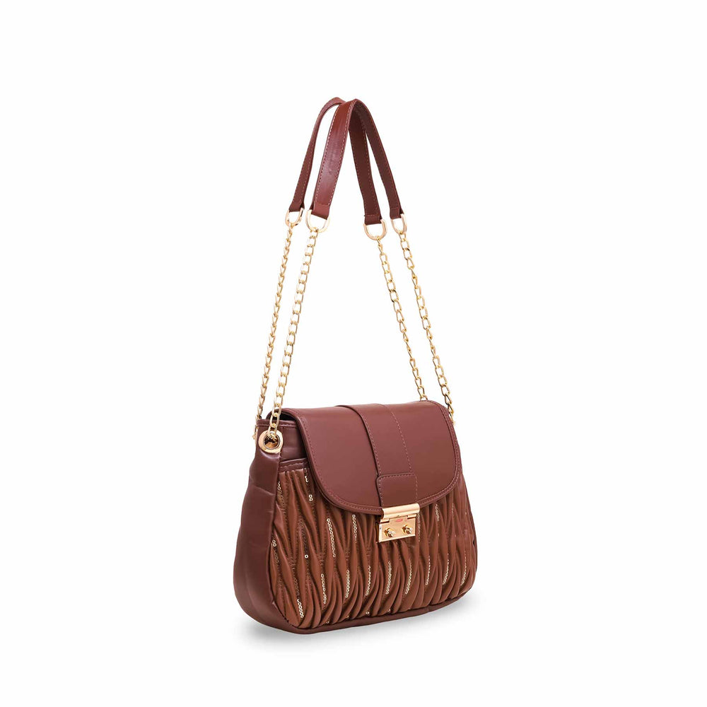 Brown Formal Shoulder Bag P55601