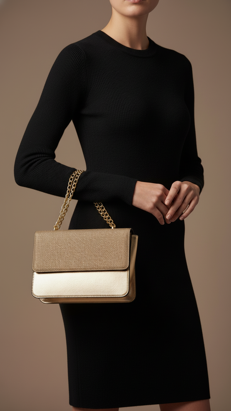 Champagne Fancy Shoulder Bag P55615