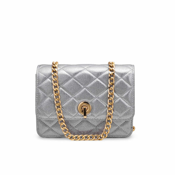Silver Fancy Shoulder Bag P55616