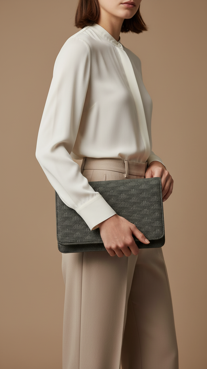 Grey Fancy Shoulder Bag P55617