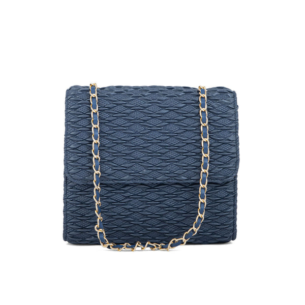 Blue Women Formal Shoulder Bag P55621