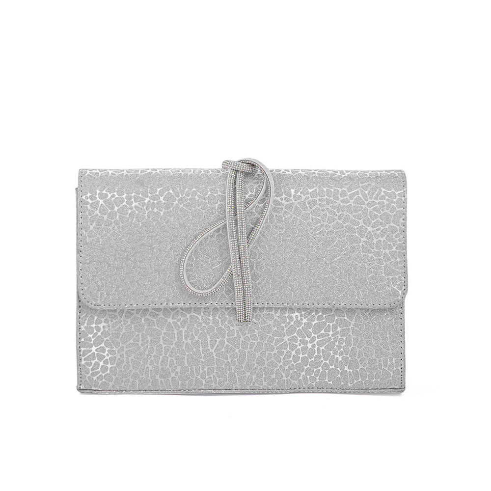 Silver Fancy Shoulder Bag For Ladies P55626
