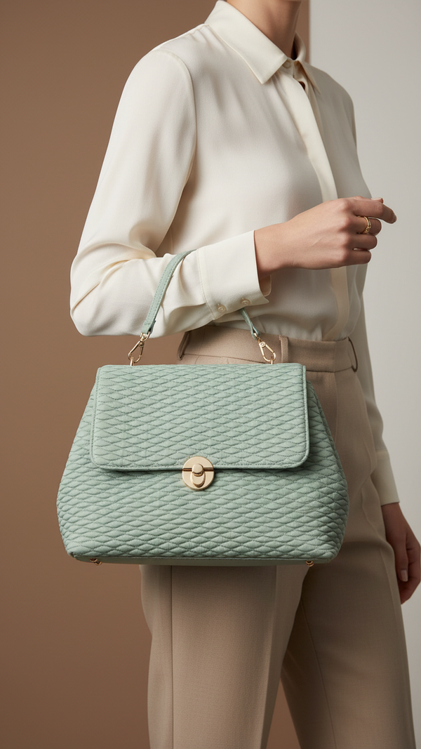 Green Casual Hand Bag For Women P55633