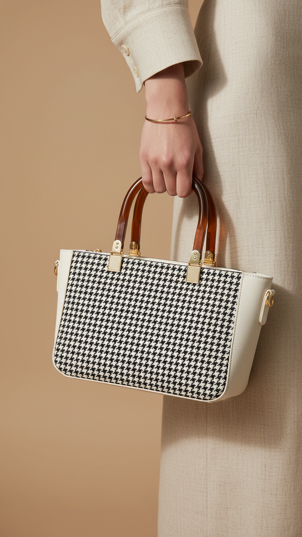 White Formal Hand Bag For Women P55647
