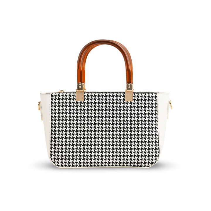 White Formal Hand Bag For Women P55647