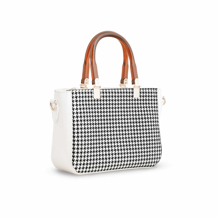 White Formal Hand Bag For Women P55647