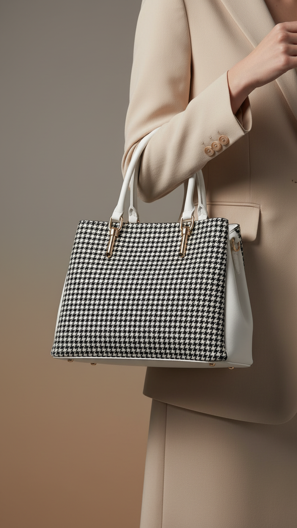 White Formal Hand Bag P55654