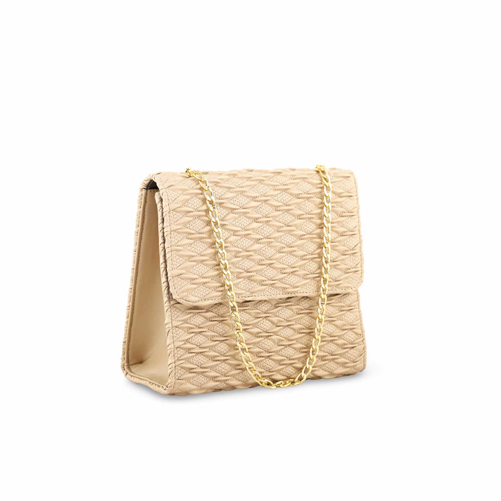 Beige Casual Shoulder Bag For Women P55658