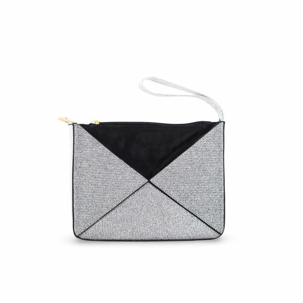 Silver Casual Shoulder Bag For Women P55687