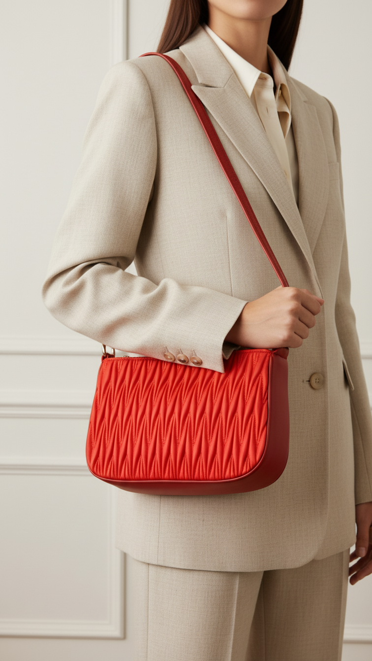 Red Casual Shoulder Bag P55689