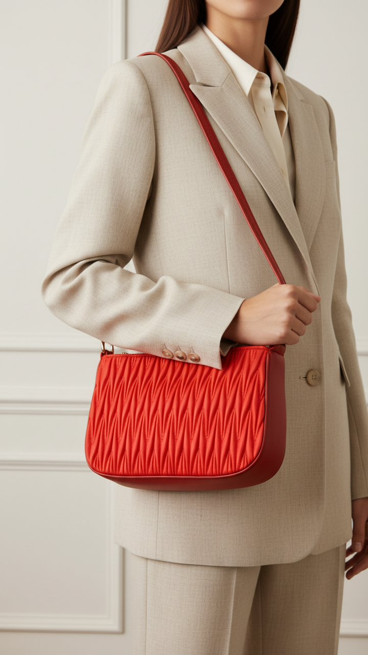 Red Casual Shoulder Bag P55689