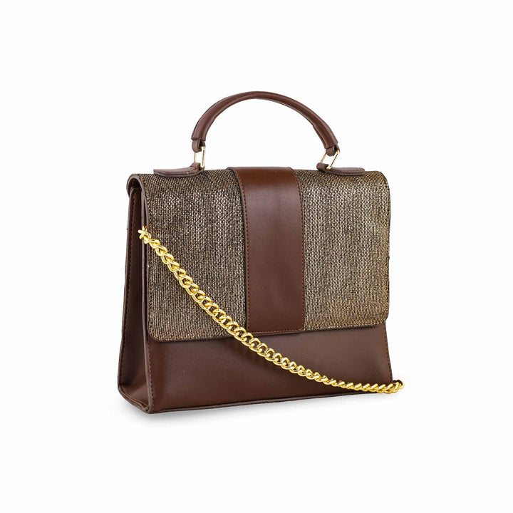 Brown Casual Shoulder Bag For Women P55692