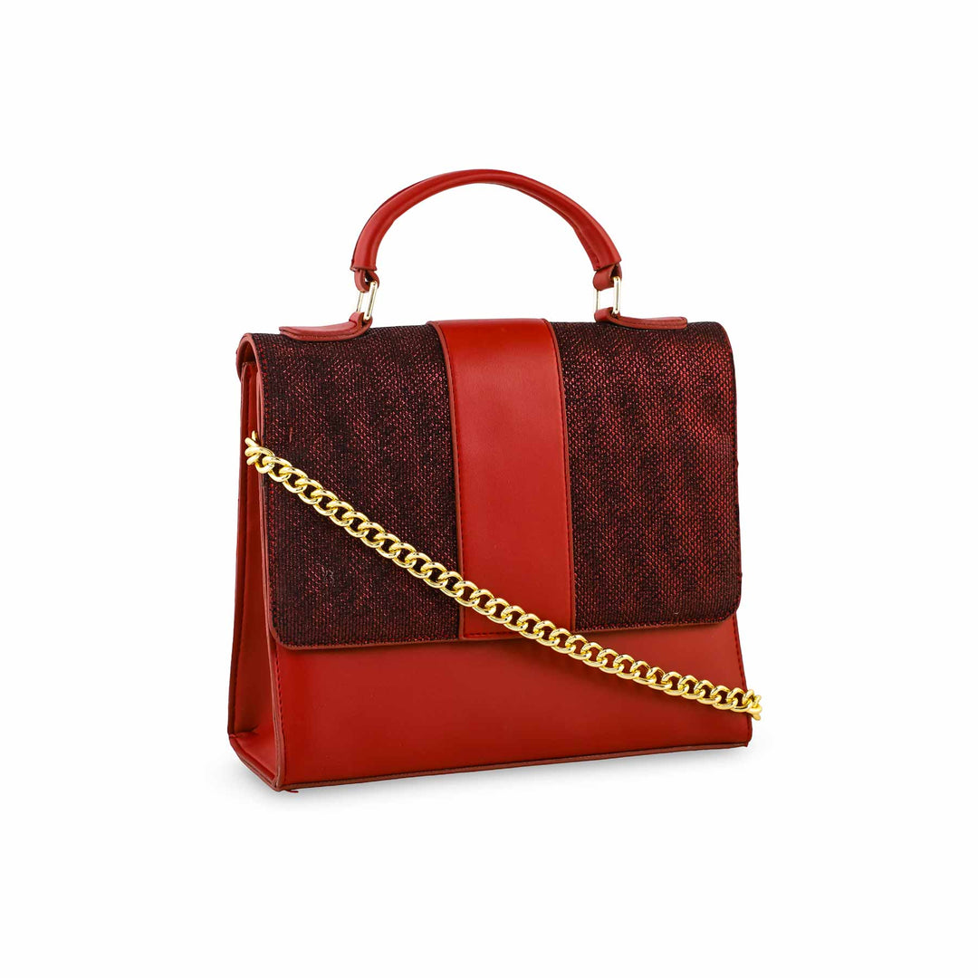 Maroon Casual Shoulder Bag For Women P55692