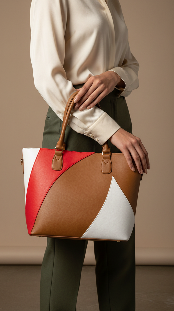 Beige Casual Shoulder Bag For Ladies P55708