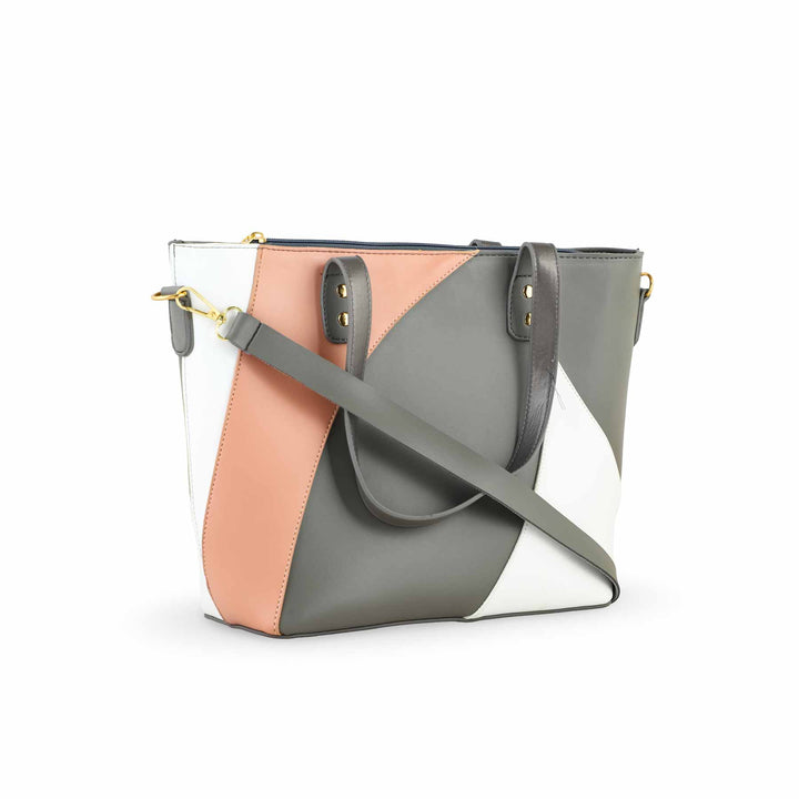 Grey Casual Shoulder Bag For Ladies P55708