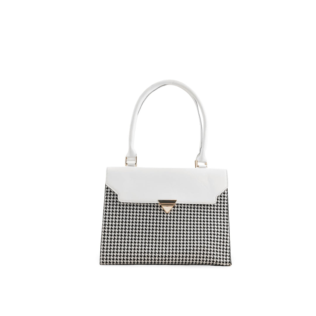 White Formal Hand Bag P55714