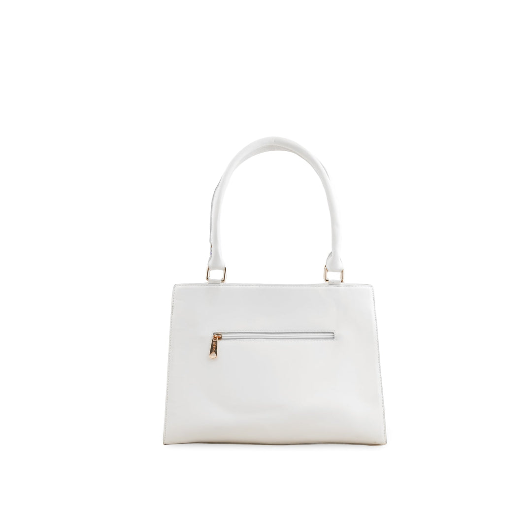 White Formal Hand Bag P55714