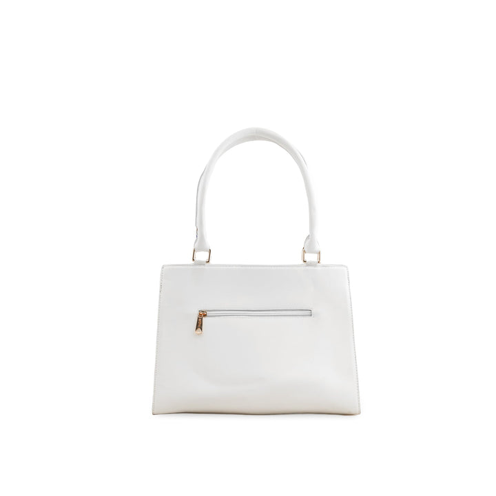 White Formal Hand Bag P55714