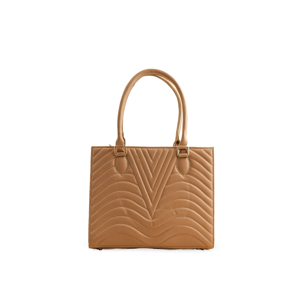 Beige Women Formal Shoulder Bag P55726