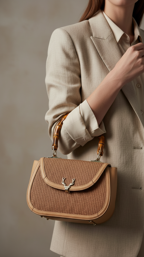 Beige Formal Shoulder Bag P55731