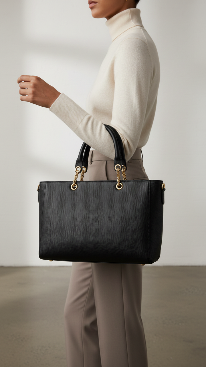 Black Formal Hand Bag For Ladies P55739