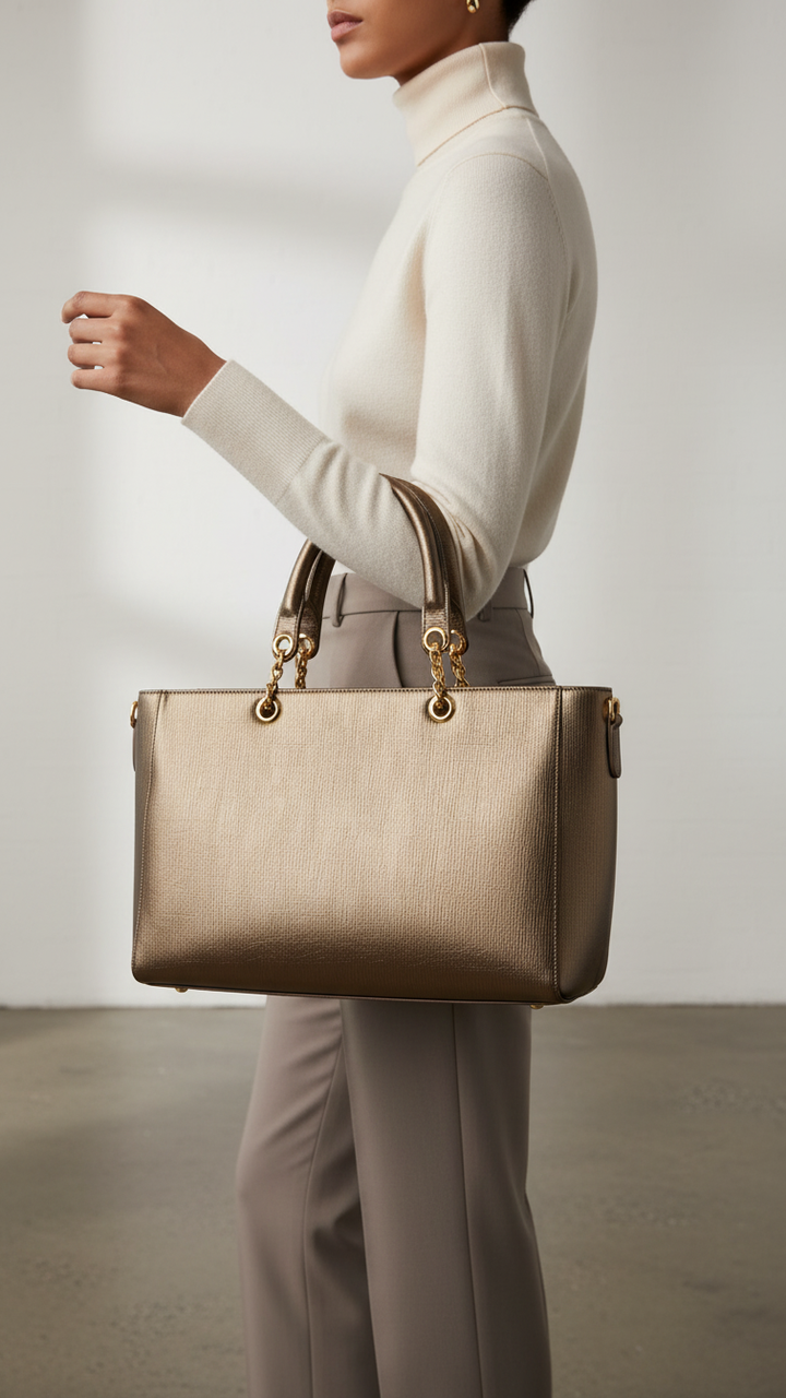 Dk Grey Formal Hand Bag For Ladies P55739