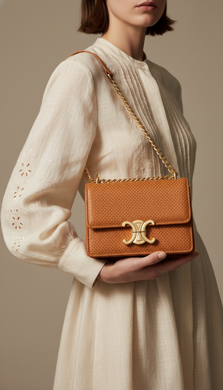 Brown Casual Shoulder Bag For Ladies P55743