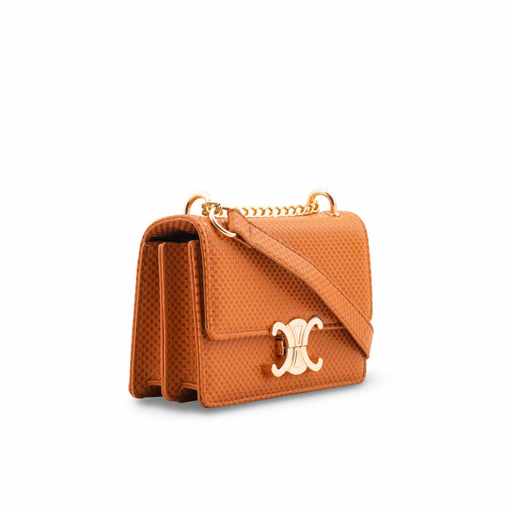 Brown Casual Shoulder Bag For Ladies P55743