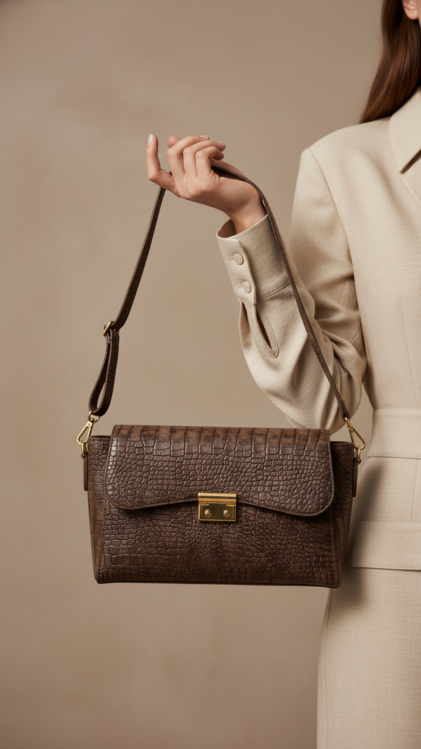 Brown Formal Shoulder Bag P55766