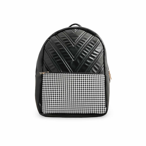 Blkwht Formal Backpack P55768