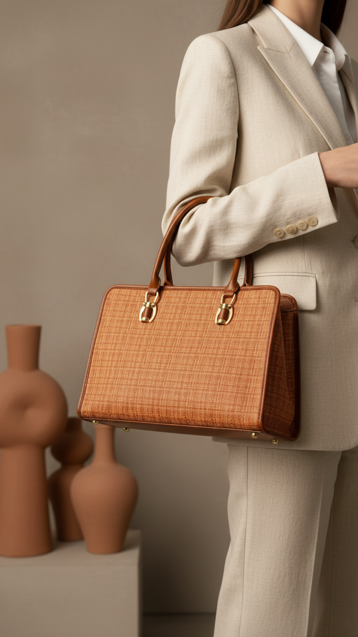 Rust Casual Hand Bag For Women P55801