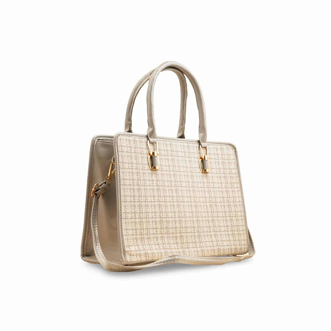 Beige Casual Hand Bag For Women P55801