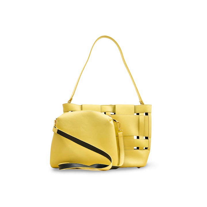 Yellow Formal Hand Bag For Women P55803