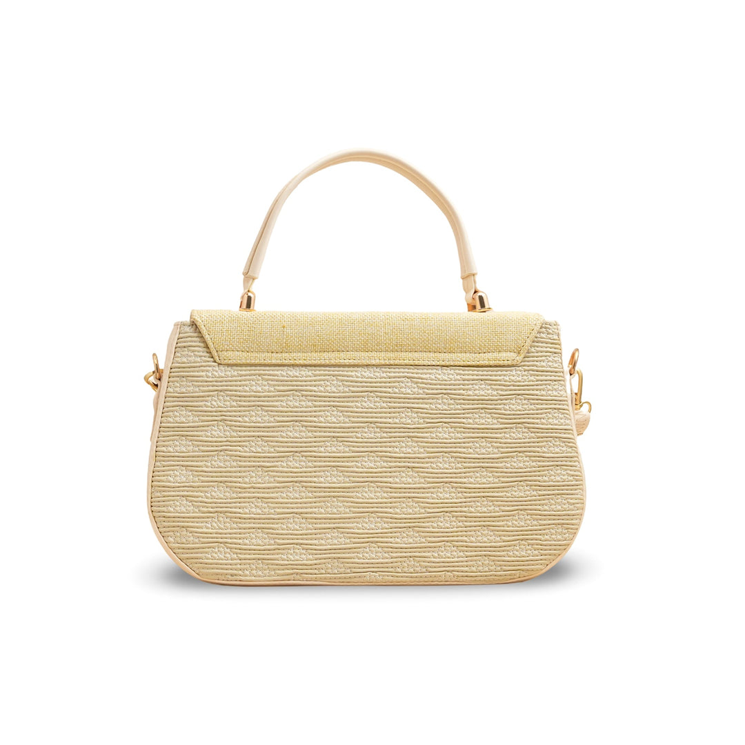 Cream Women Formal Shoulder Bag P55806
