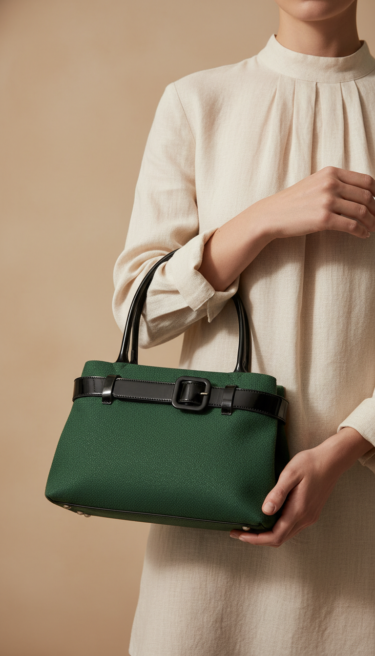 Green Casual Hand Bag For Ladies P55808