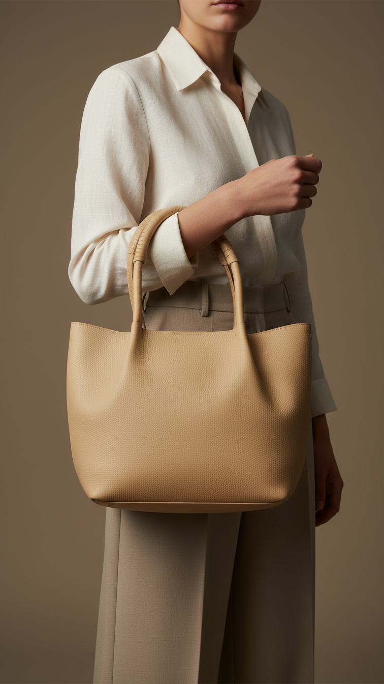 Beige Casual Shoulder Bag For Ladies P55811